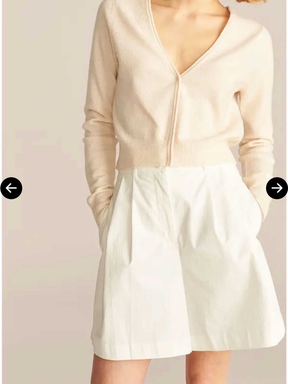 Rebecca Taylor Soft Cream V-Neck Cardigan
